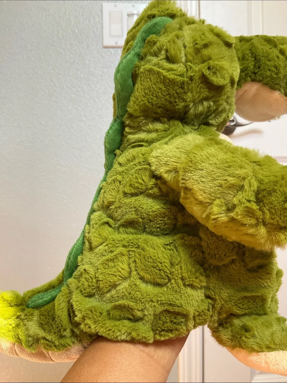 Green Plush Alligator hand puppet